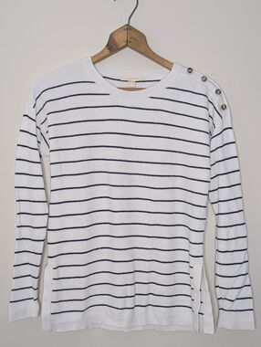 Esprit Women's Nautical Sweater with Button Shoulder Size Extra Small *FLAW*